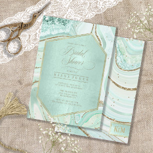 Abstrato Agate Chá de panela Mint ID827