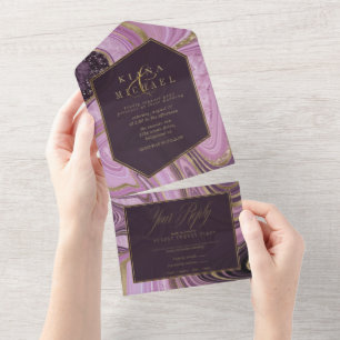 Abstrato Agate Wedding Mauve ID827