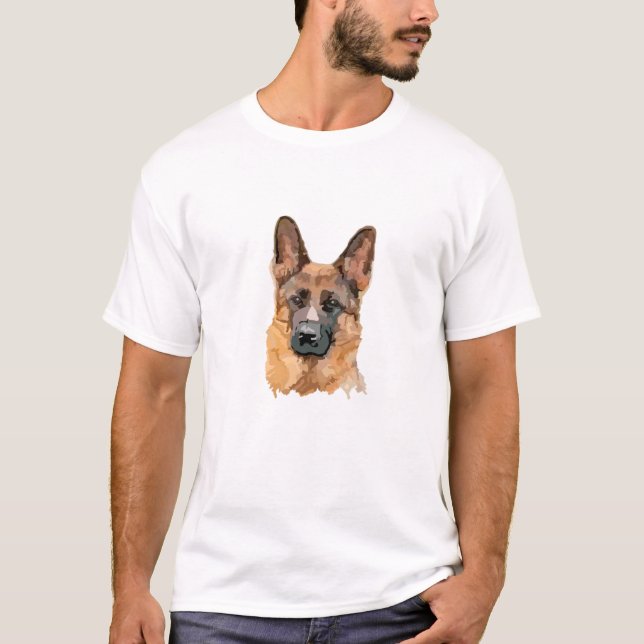 Abstrato alemão Shepard T-Shirt (Frente)