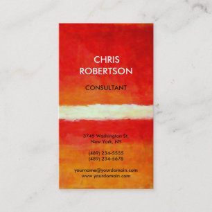 Abstrato amarelo vermelho Cartão de visita de tend