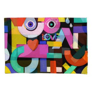 Abstrato amor, olhos: padrão colorido