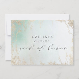 Abstrato Aqua Ombre Fade com luz Dourada do Fosco