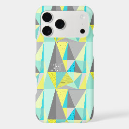 Abstrato Aqua Yellow Cinza Geométrica Personalizad