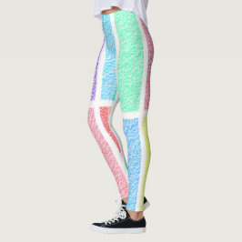 Abstrato arco-íris cores leggings