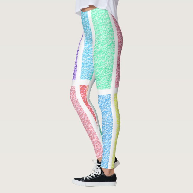 Abstrato arco-íris cores leggings (Esquerda)