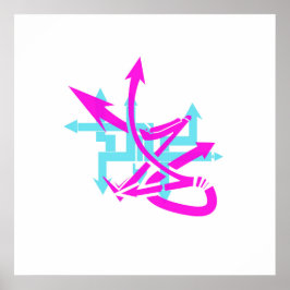 Abstrato Arrows Poster