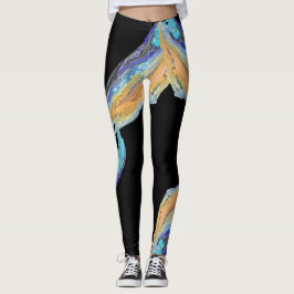 Abstrato Art faz leggings únicas