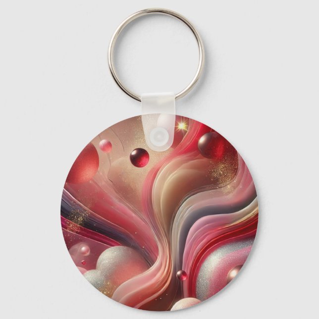 Abstrato Art Round Chaveiro (Frente)