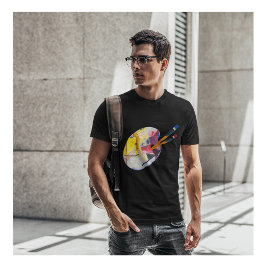 Abstrato Art T-Shirt com uma pintura Kandinsky