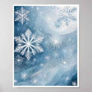 Abstrato Art Wall Poster Winter Wonderland Kid