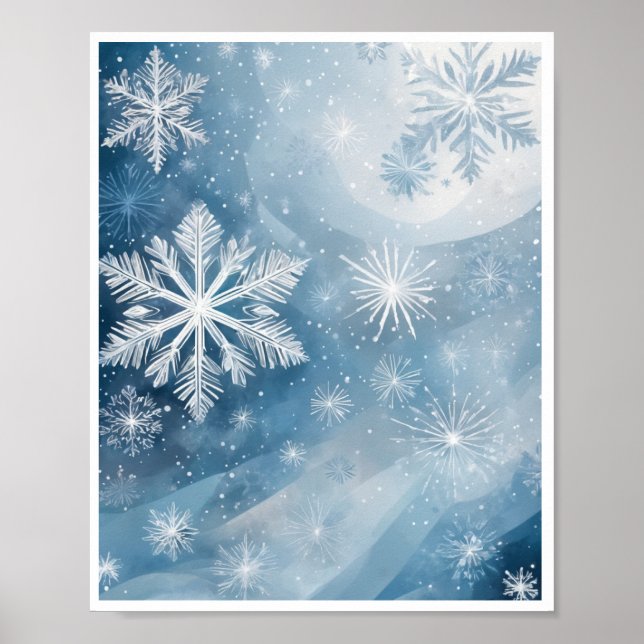 Abstrato Art Wall Poster Winter Wonderland Kid (Frente)