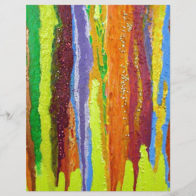 Abstrato Arte arco-íris pingar tinta (Frente)