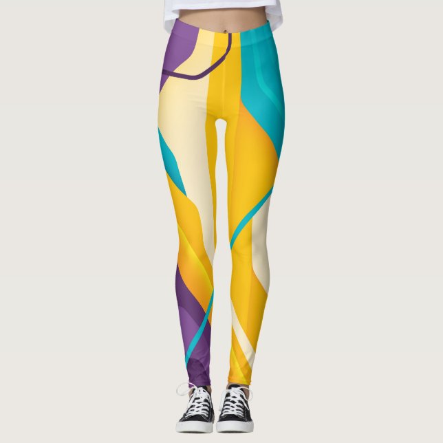 Abstrato Artsy Leggings (Frente)