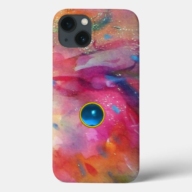 ABSTRATO Azul-apphire-Gemstone FUCHSIA PINK (Verso)