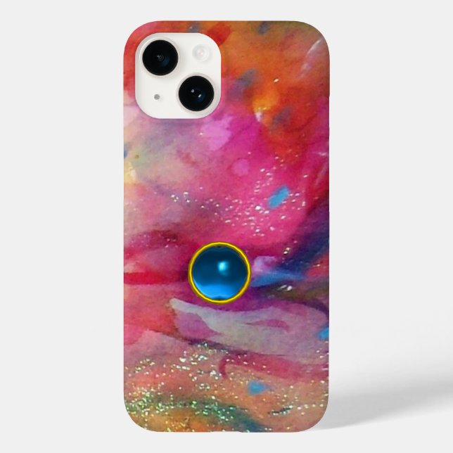 ABSTRATO Azul-apphire-Gemstone FUCHSIA PINK (Verso)