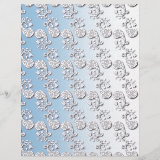 Abstrato Azul-bebê e pasta rosa Floral (Frente)