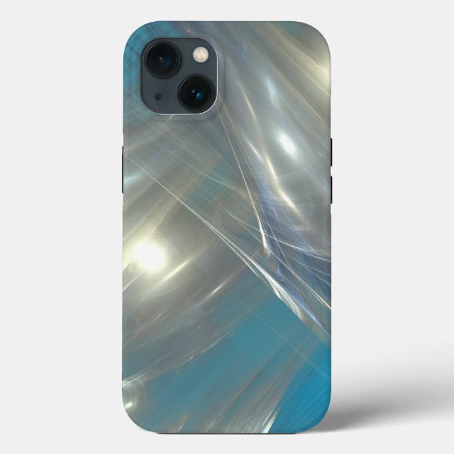 abstrato azul e prata para a Samsung Galaxy (Verso)