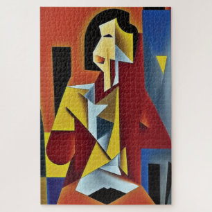 Abstrato Bartender Cubist Jigsera Quebra-cabeça