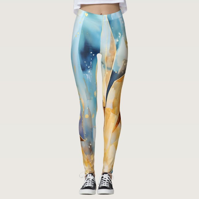 Abstrato Belo Design de Leggings Modernas (Frente)