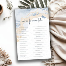 Abstrato Blue Beige Coastal Beach Advice Para Mãe