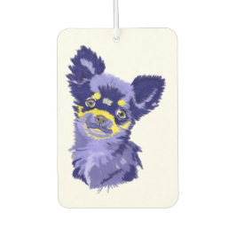 Abstrato Blue Chihuahua Air Freshener