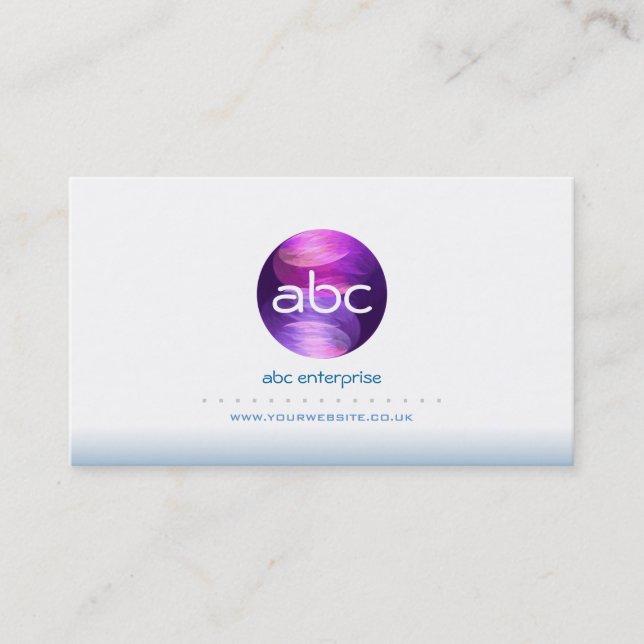 Abstrato Blue Circuitos Logotipo Cartão de visita (Frente)