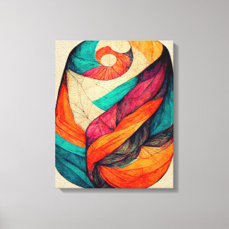Abstrato Boho Formas de pintura Canvas Pintura Par