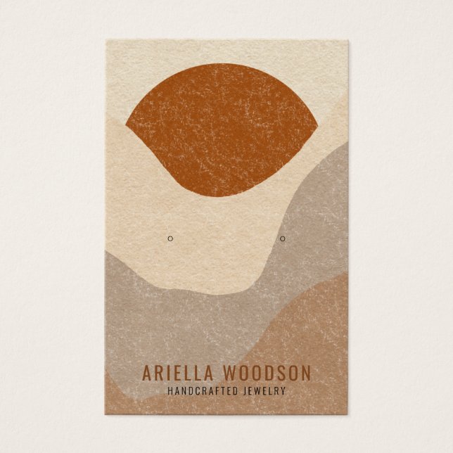 Abstrato Boho Terracotta Sand Jewelry Earring (Frente)