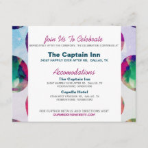 Abstrato Boho Watercolor Informação de Casamento R