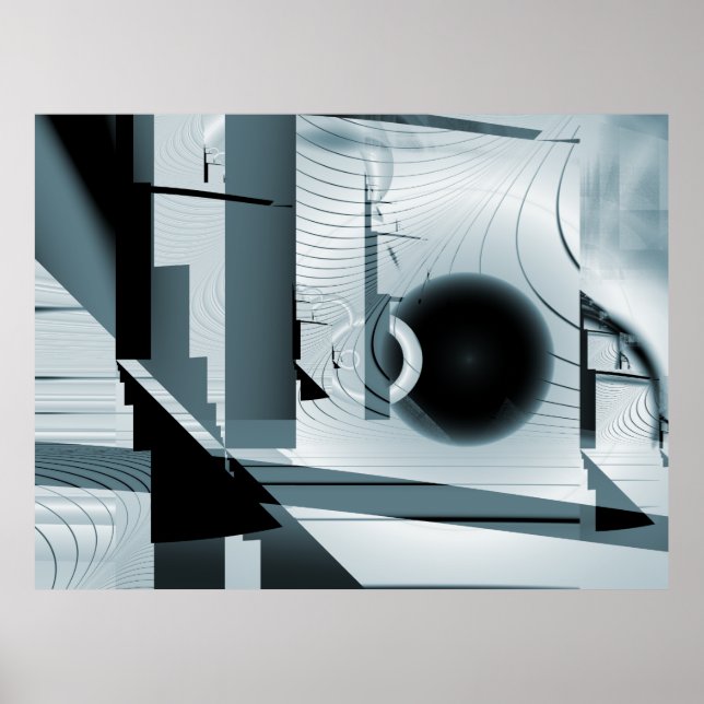 Abstrato Boulevard Fractal Impressão (Frente)