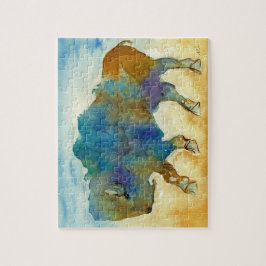 Abstrato Buffalo Quebra-cabeça