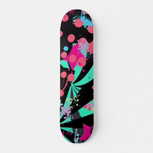 Abstrato Burst Skate (Frente)