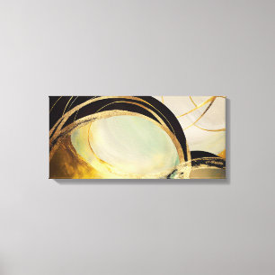 Abstrato Canvas horizontal com efeito do Ouro
