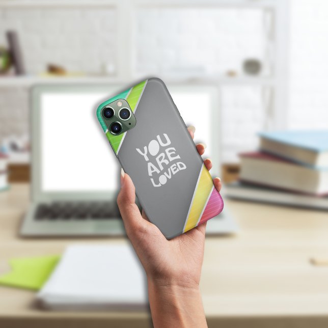 Abstrato capas de iphone de listras coloridas (Abstract colored stripes iPhone Case)