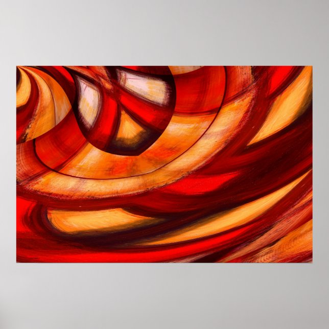 Abstrato - Círculos Fractais Poster Impressão (Frente)