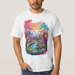 Abstrato City Scene T-Shirt