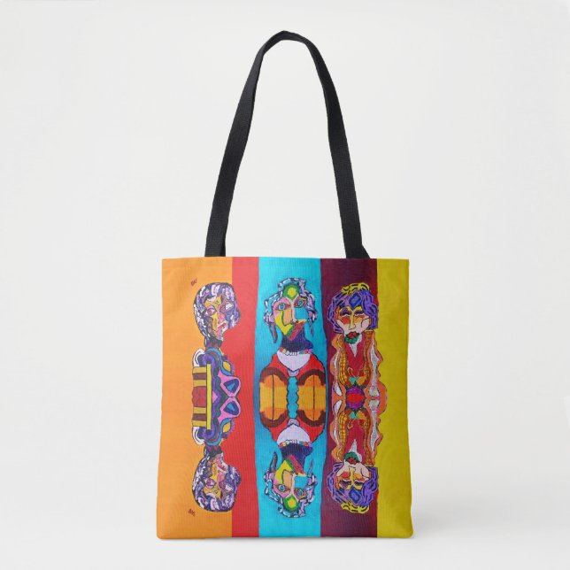 ABSTRATO COLORIDO LADIS TOTE BAG (Frente)