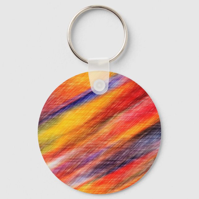 Abstrato com cores sunset Chaveiro de arte (Frente)
