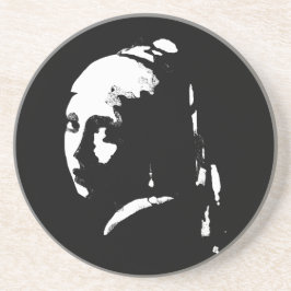 Abstrato com pérolas a ouvir Porta copos de arenit