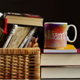 Abstrato, cor d'água, padrão de cor d'água, caneca