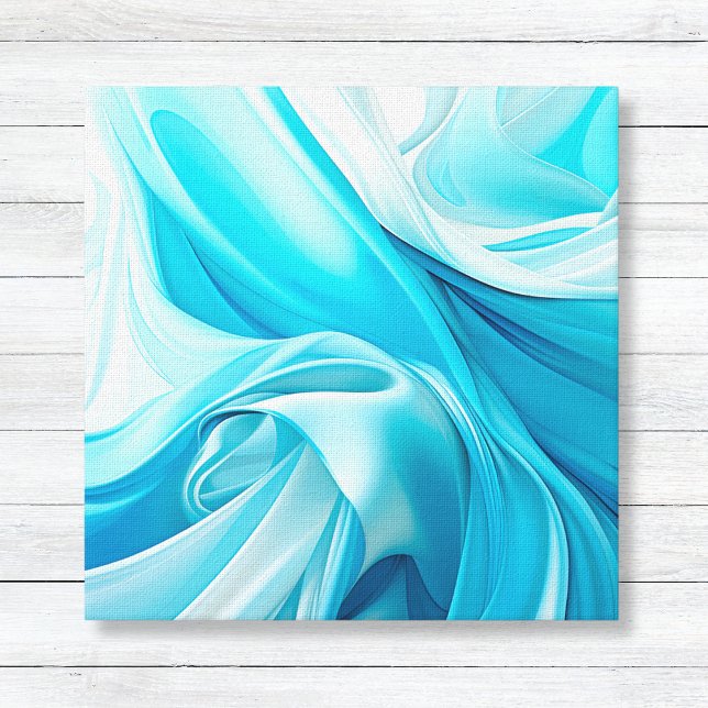 Abstrato cor-de-rosa Canvas de água (Blue and White Flowing Abstract Canvas Art for Living Room Bedroom, Boy's Nursery, Bathroom Decor)