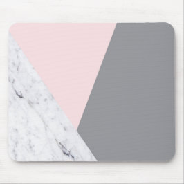 Abstrato cor-de-rosa de mármore chique Mousepad