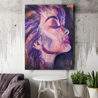 Abstrato cor-de-rosa - Impressão de Arte Escrivíve