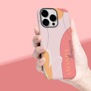 Abstrato cor-de-rosa-rosa-amarelo-abaulação Nome d