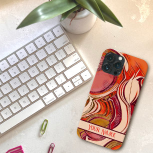 Abstrato cor-de-rosa Vermelho Floral Personalizado