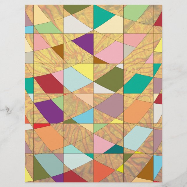 Abstrato cor Sun Burst Scrapbook (Frente)