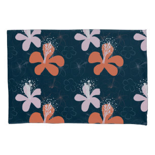 Abstrato Coral Blush Hibiscus Patterno