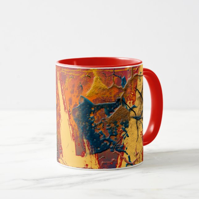 Abstrato cores, caneca de café (Frente Esquerda)