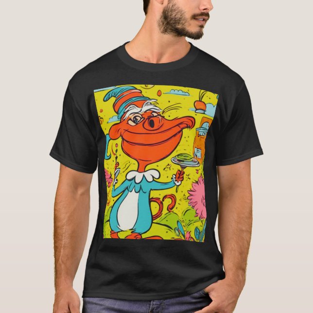 Abstrato Crocodilo T-Shirt (Frente)