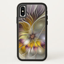 Abstrato da Fantasia Colorida Flor Moderno Fractal